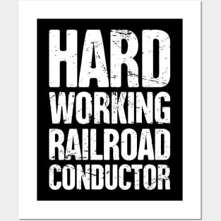 Retro Vintage Rail Crew Railroad Train Conductor Posters and Art